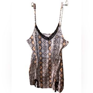 Shein Women's 4X Snakeskin Print Dress Bodycon Sexy Lace Multicolored